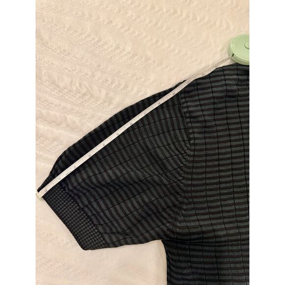 Pronto Uomo Black Knit Striped T-Shirt Men’s XL Elevated Basics Quiet Luxury 90s - Picture 5 of 11